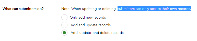 Submitters can only access their own records.png Submitters can only access their own records.png