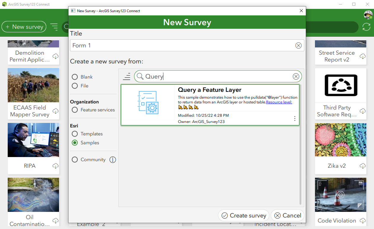 Survey123 Connect Query Layer Sample.png Survey123 Connect Query Layer Sample.png
