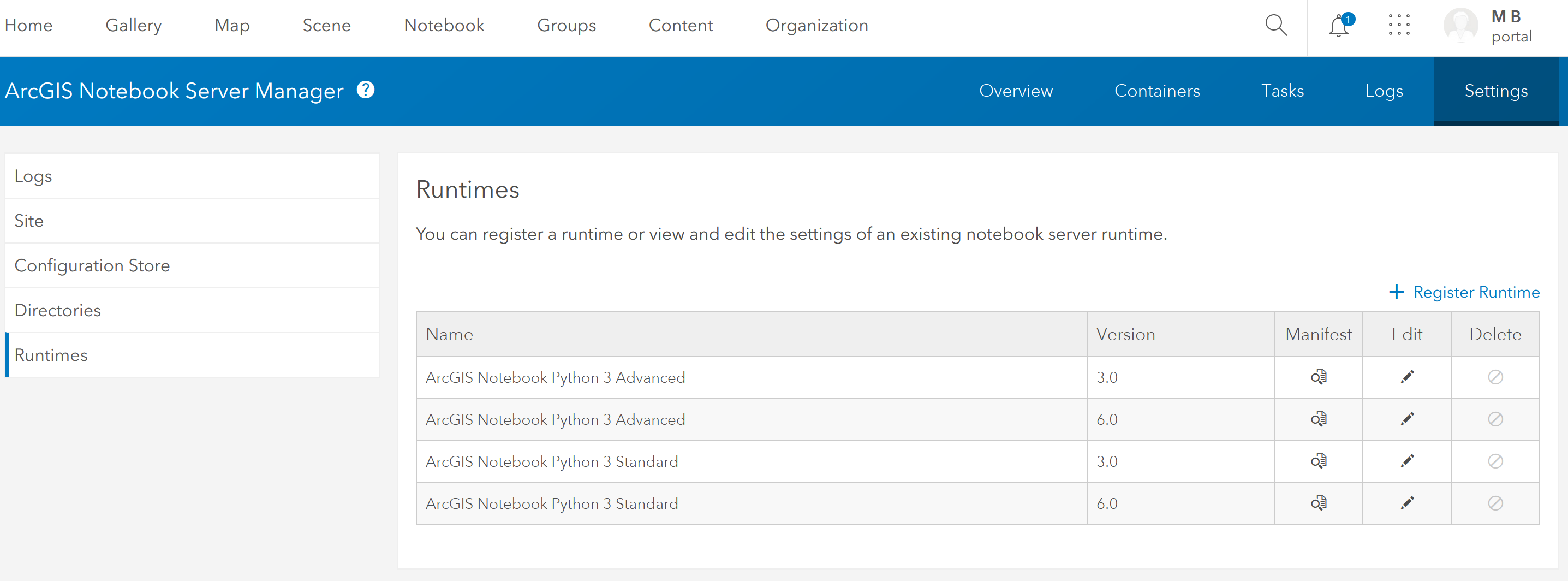 Screenshot - ArcGIS Notebook Server Manager - Settings Mozilla Firefo.png Screenshot - ArcGIS Notebook Server Manager - Settings Mozilla Firefo.png