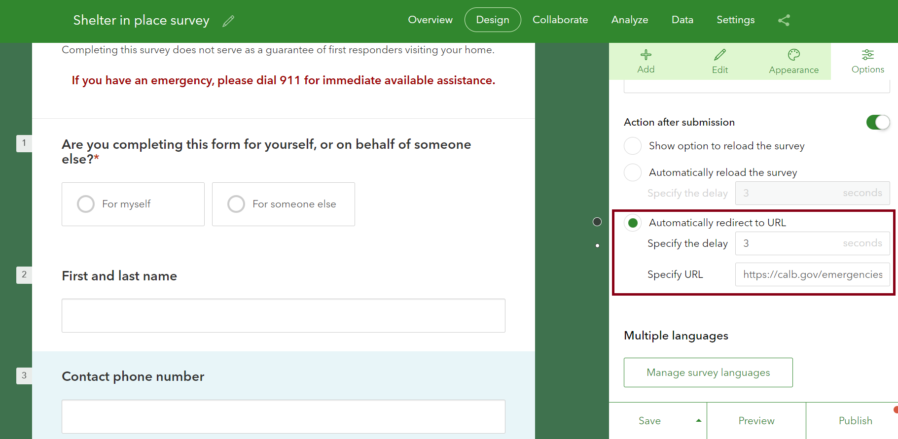 Survey123 URL Redirect Configuration.png Survey123 URL Redirect Configuration.png