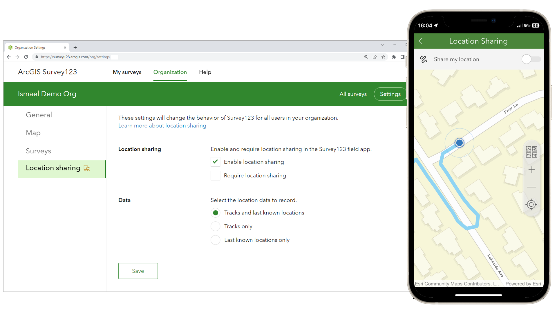 Survey123 Location Sharing Admin With Mobile app.png Survey123 Location Sharing Admin With Mobile app.png