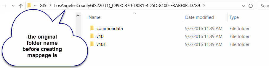 folder changed to many characters long creating issues with working with rasters