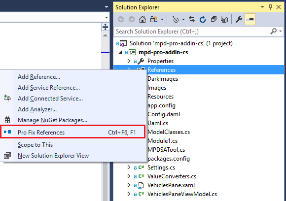 Pro fix references tool