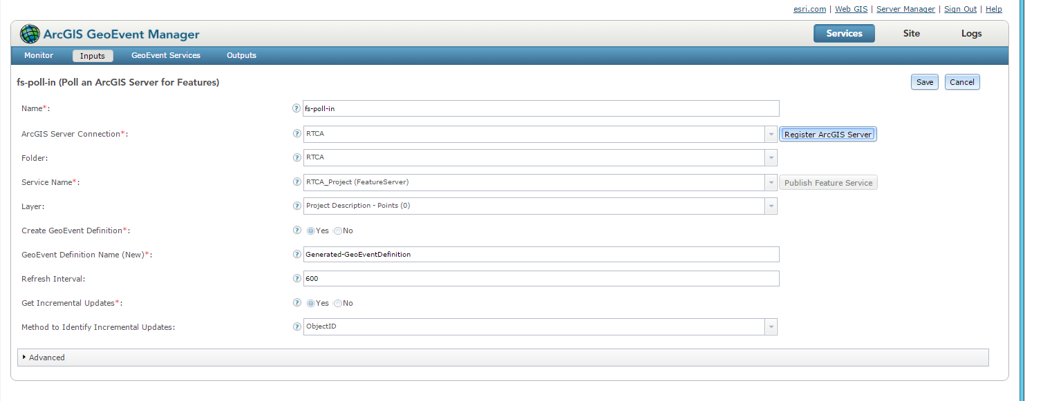 RTCA Register