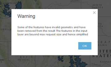 Warning message received whil trying to enrich data to feature service in AGOL. Three features in areas with data available do not rececive data.