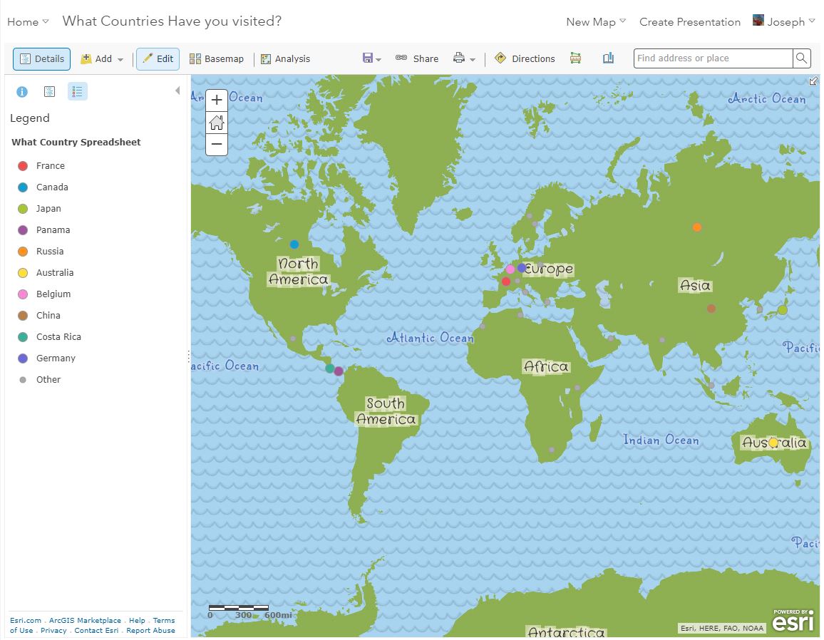 Map from Google Form and Sheet