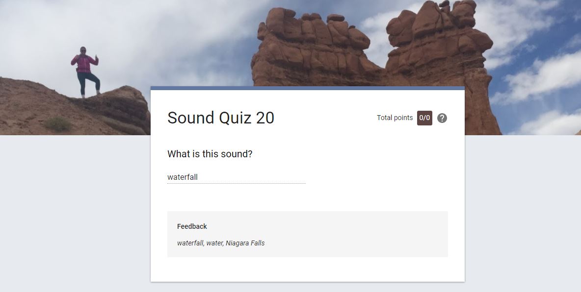 Quiz answer.