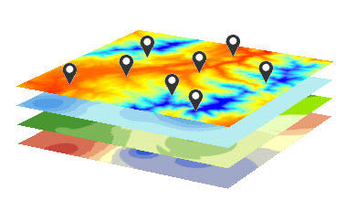 Extract values from multiple rasters at point locations