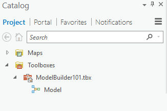 New model item in ArcGIS Pro Catalog pane