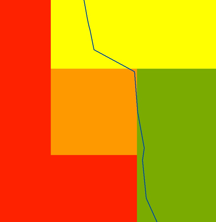 contour line based on 1 m raster