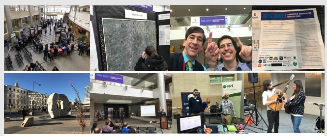 Collage of Denver GIS Day photographs.