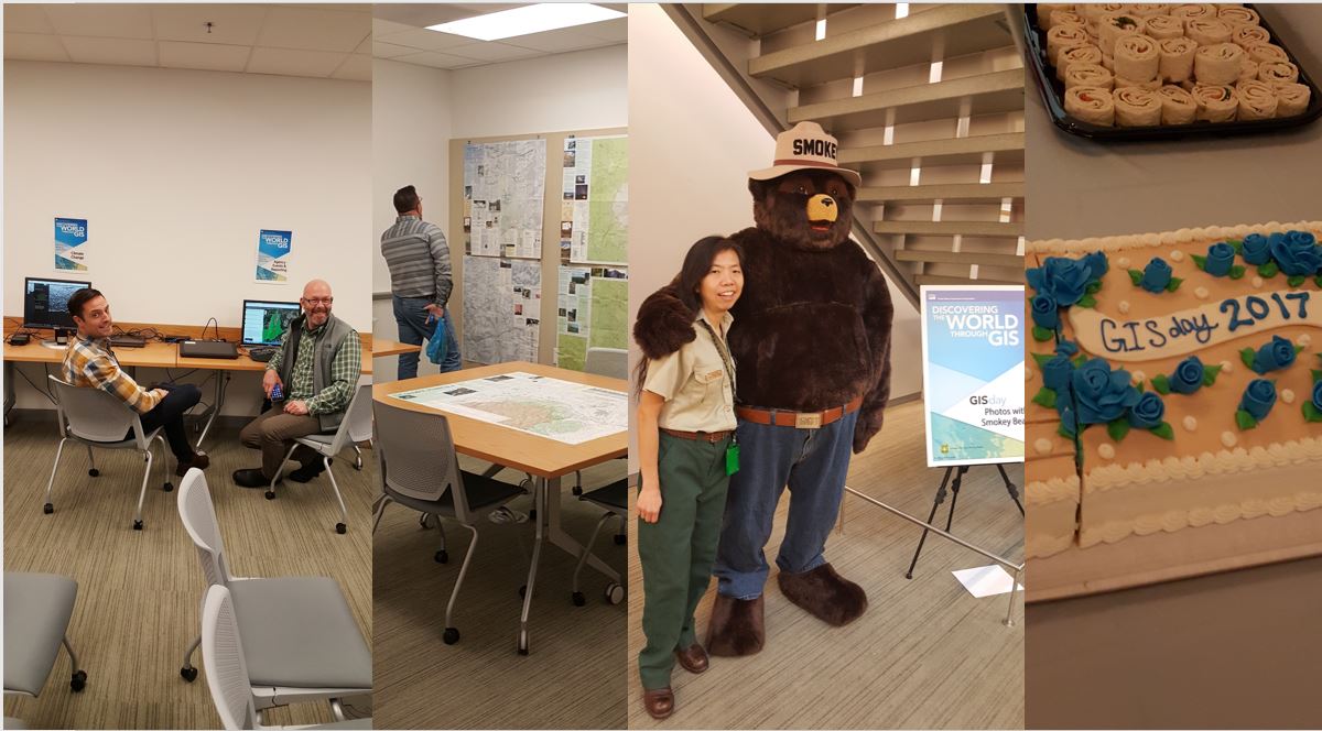 Oregon USFS GIS Day collage of photographs.