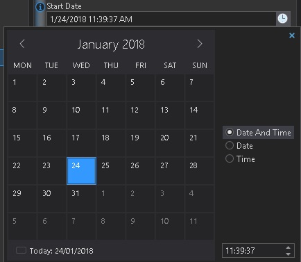 Date Panel Arcgis Pro