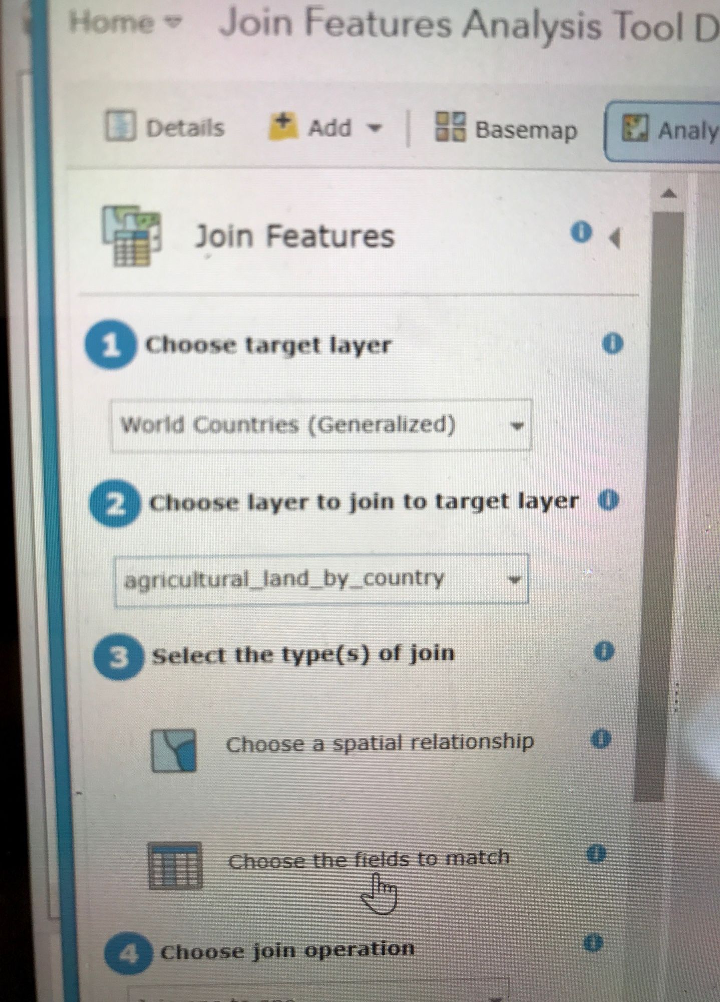 Using the Join Features tool, 3