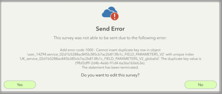 send error 1000