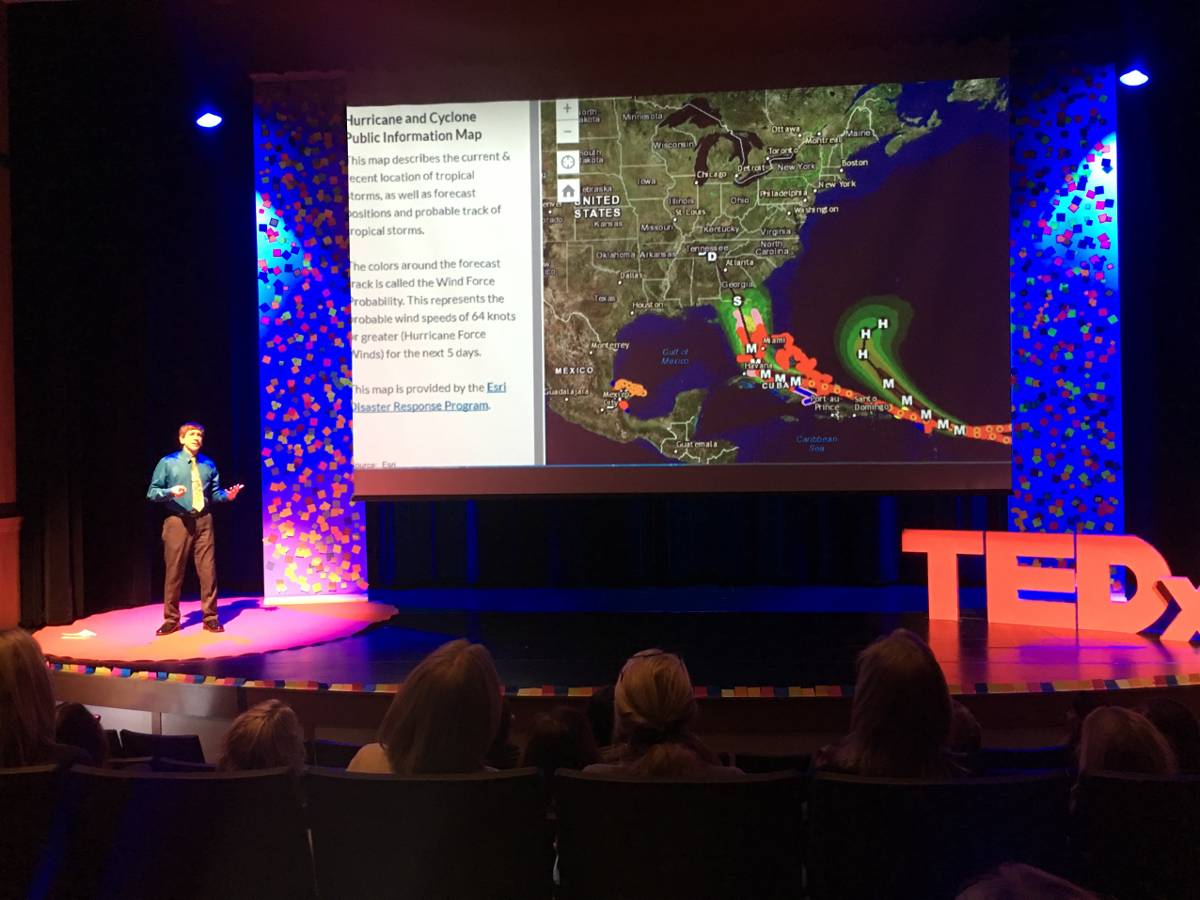 Joseph Kerski at the TEDx event.