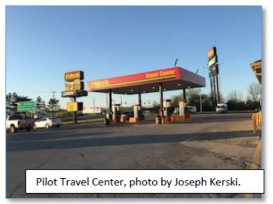 A truck stop travel center and convenience store.