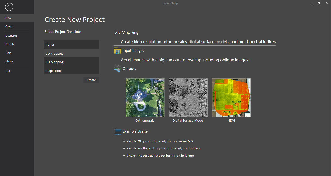 Gambar 1. Interface Awal Drone2Map