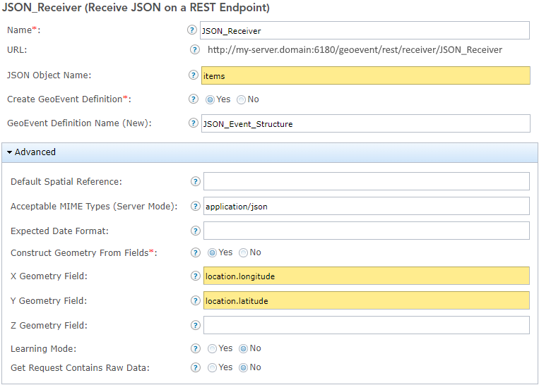 GeoEvent Input