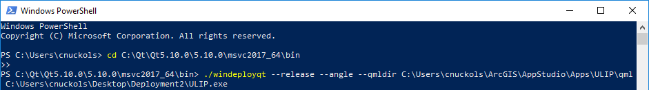 qt deployment tool windows 100.2 runtime