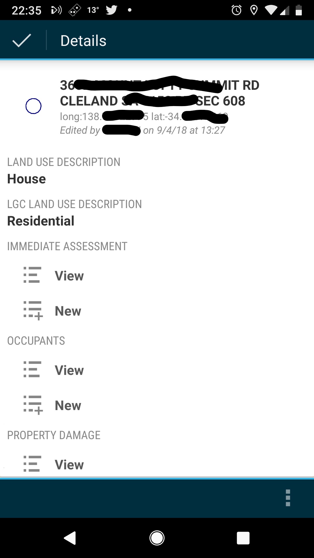 contextual info for the house