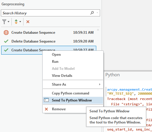 Create Database Sequence error from ArcPy