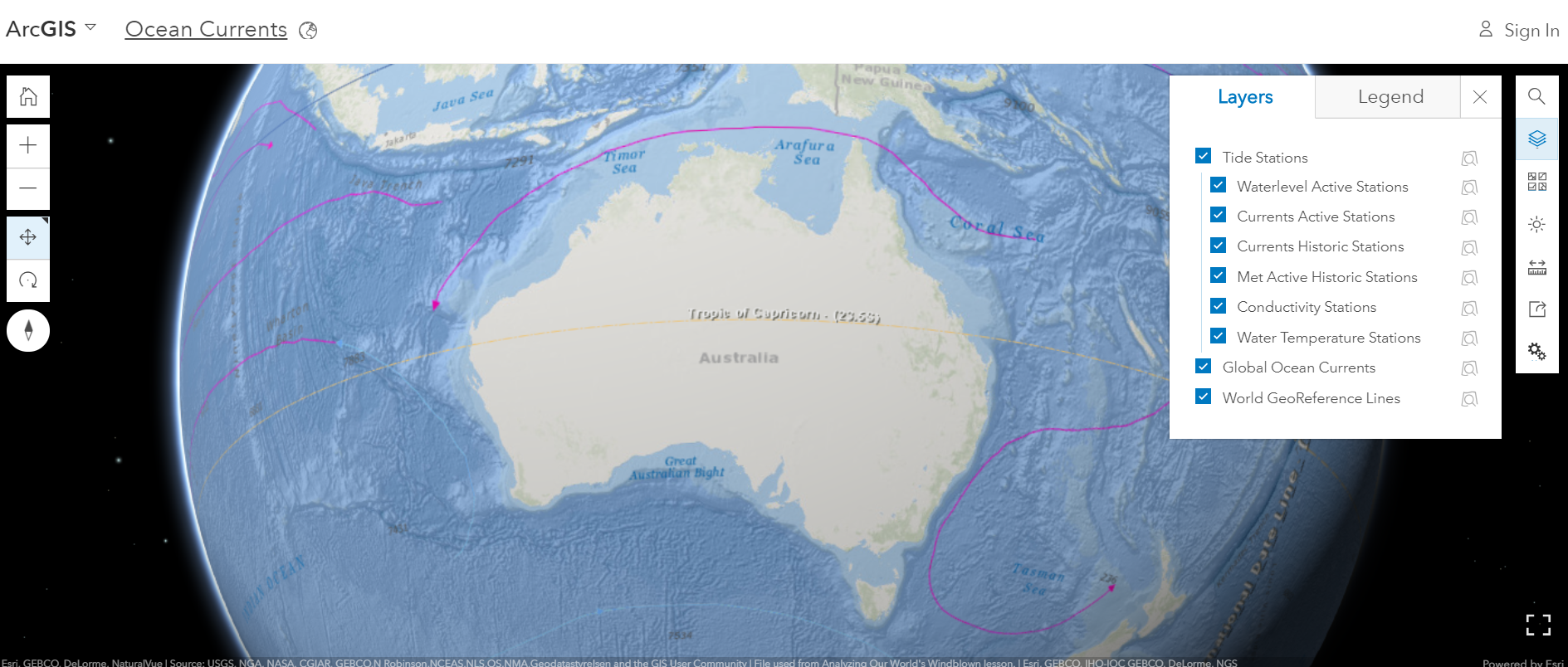 Ocean currents activity 1