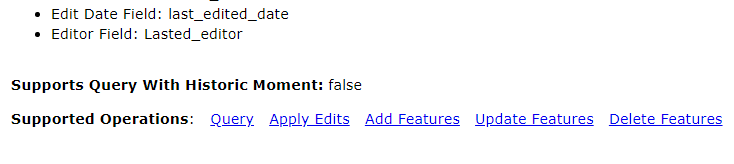 featureService options