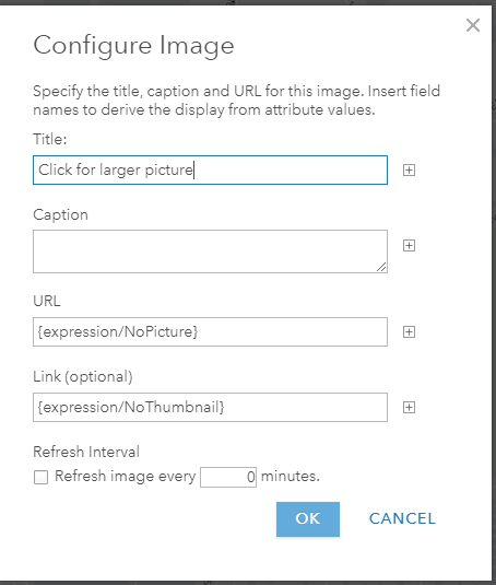 Popup Media Configuration