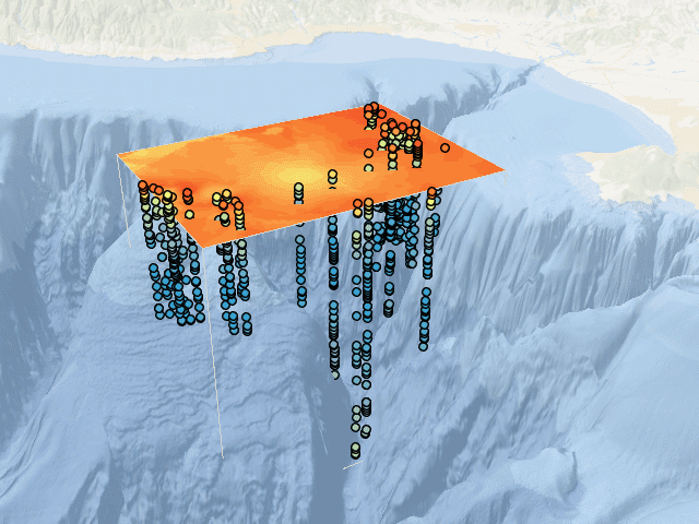 Geostatistical layer in 3D