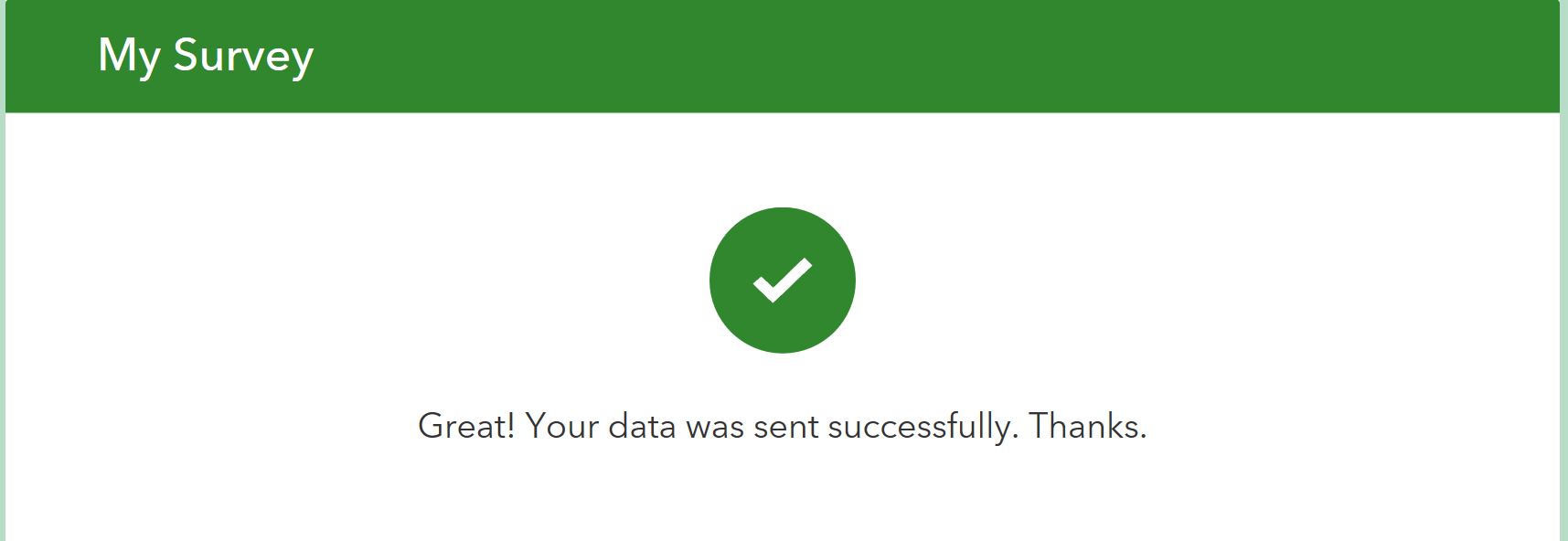 This is the current page users see after submitting the form.