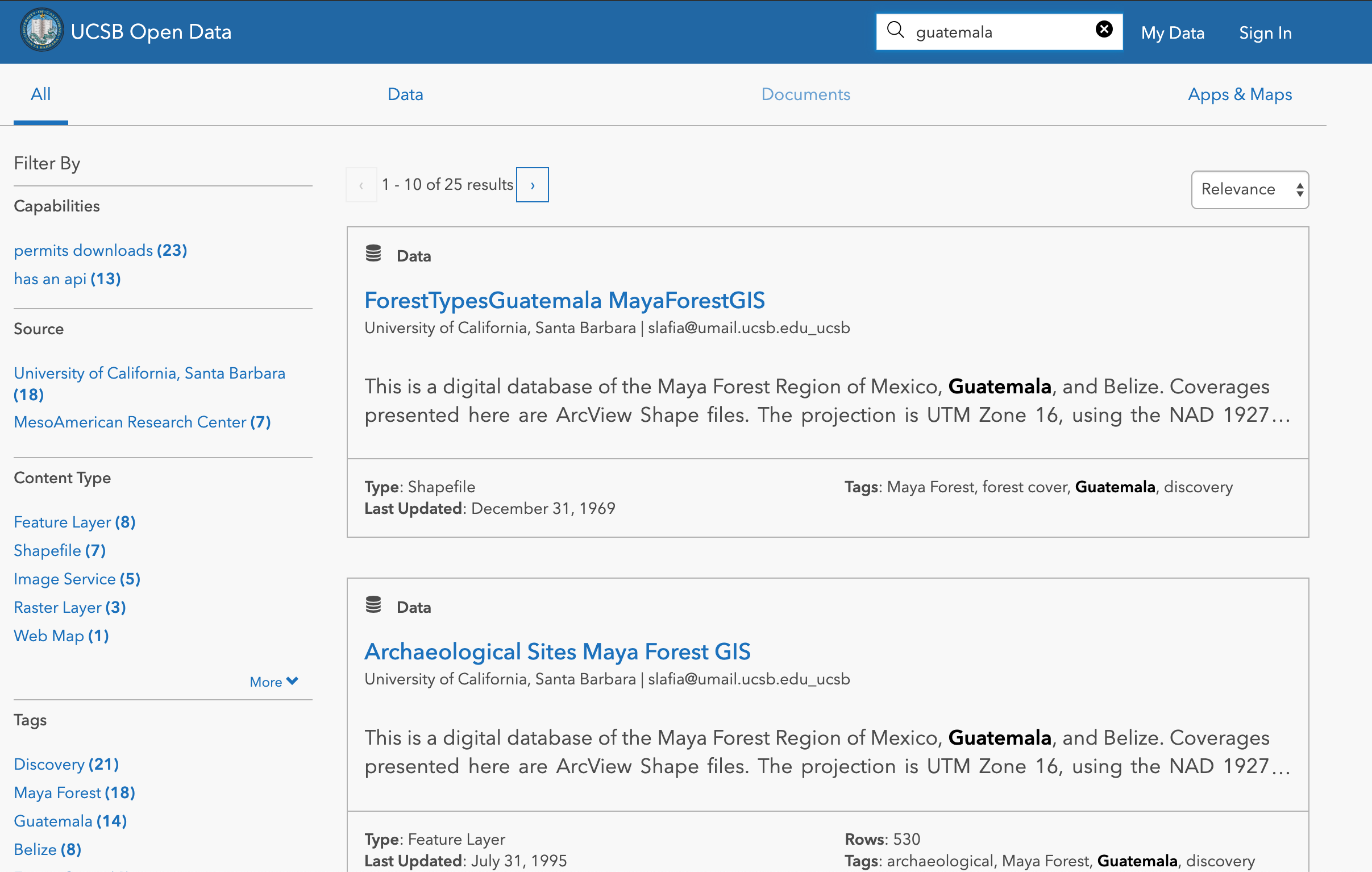 current Hub search page (without any map based search)