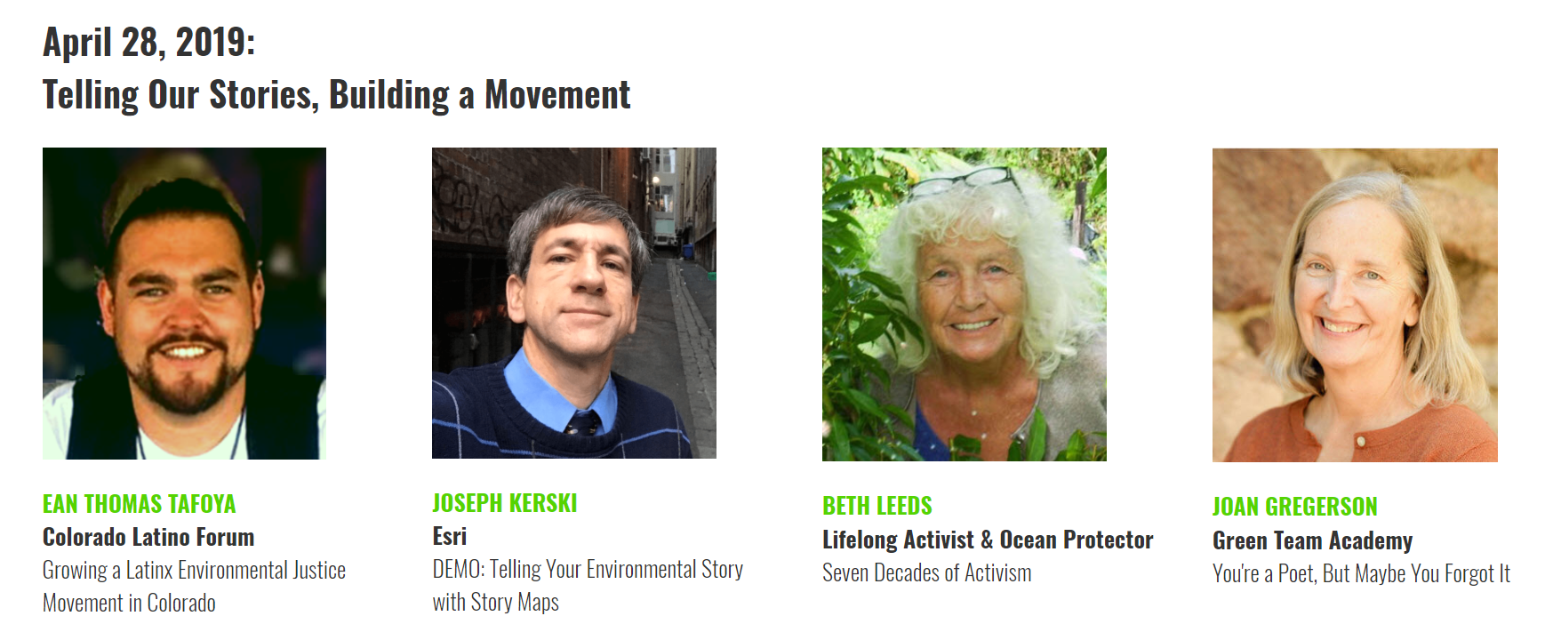 Earth Week Summit Joseph Kerski