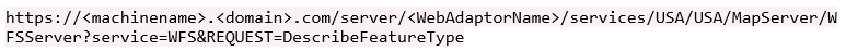 URL example for DescribeFeatureType