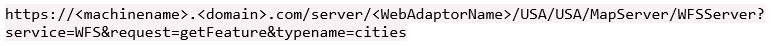URL example for getFeature