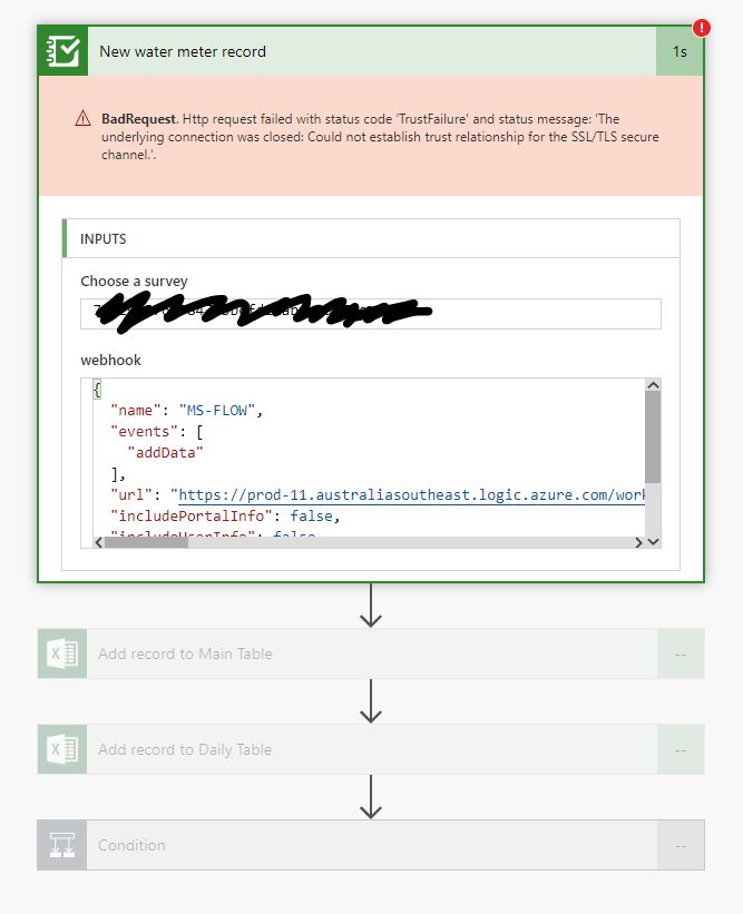 MS FLow Error