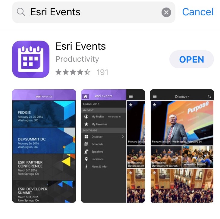 image of Esri Events app