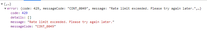 Code 429 Error