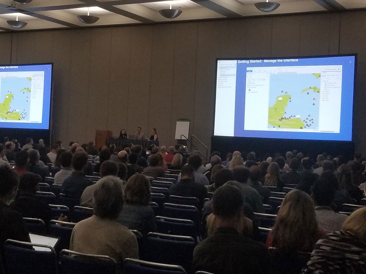 Kory Kramer, Susan Tran and Jill Scholz guide users through ArcGIS Pro