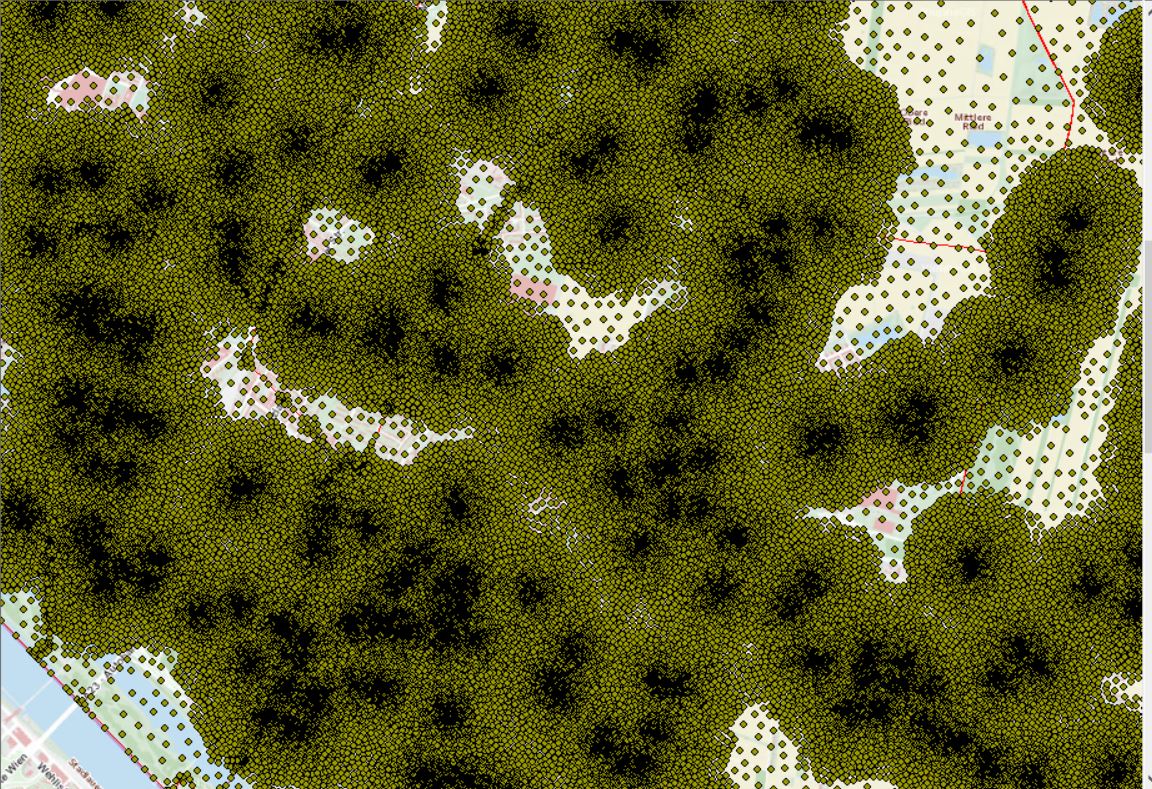 Simulation result loaded to ArcGIS