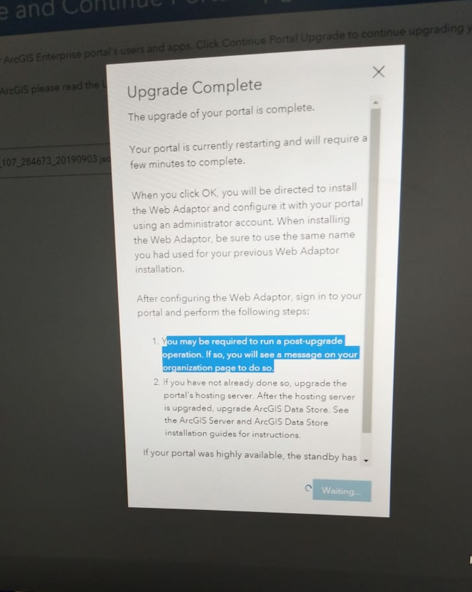 Portal upgraded from 10.6.1 to 10.7.1 successfully