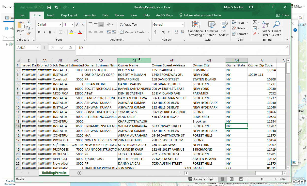 Geocoding a list rapidly converts addresses into points on a map