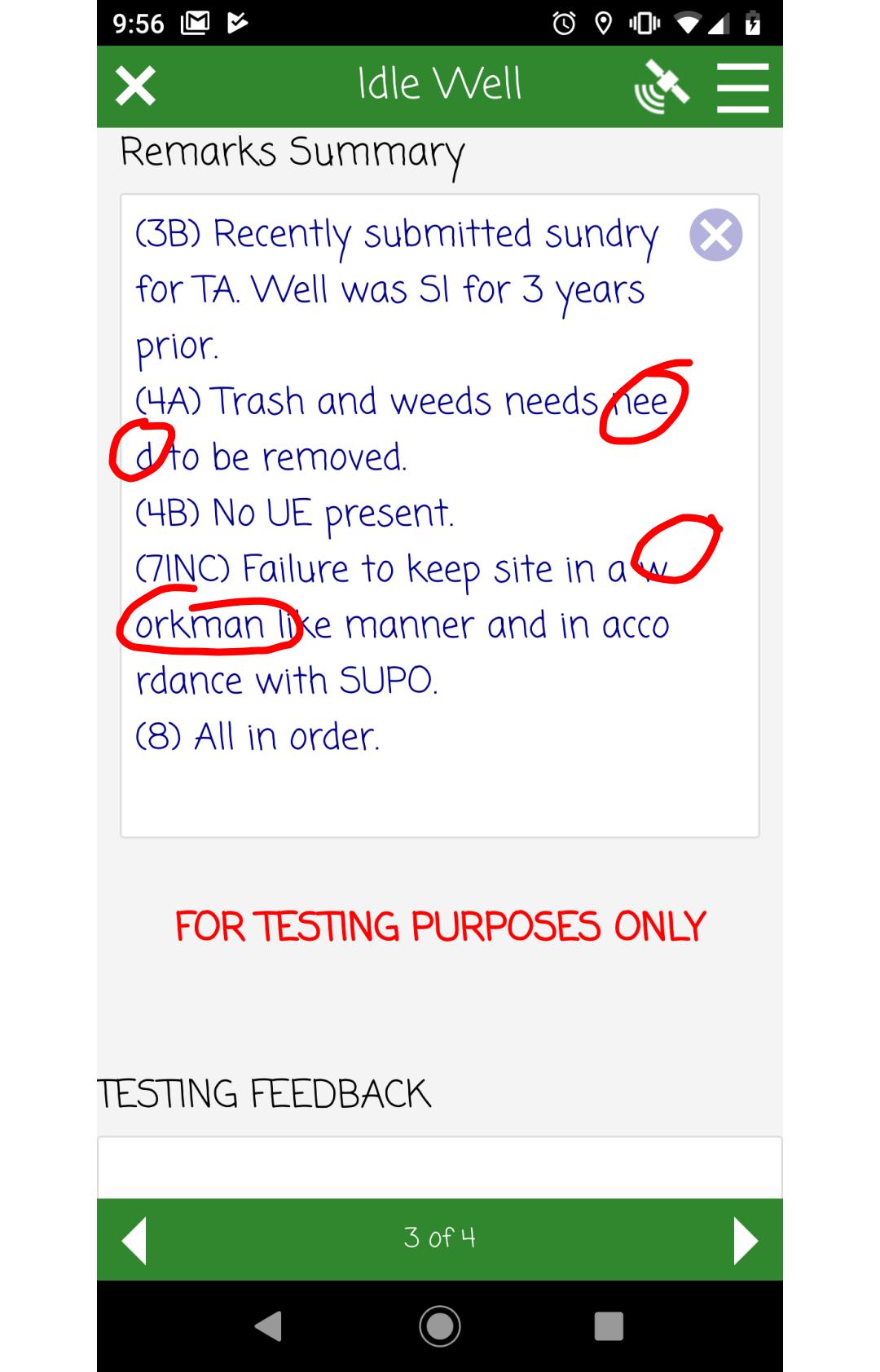 words display on next line.