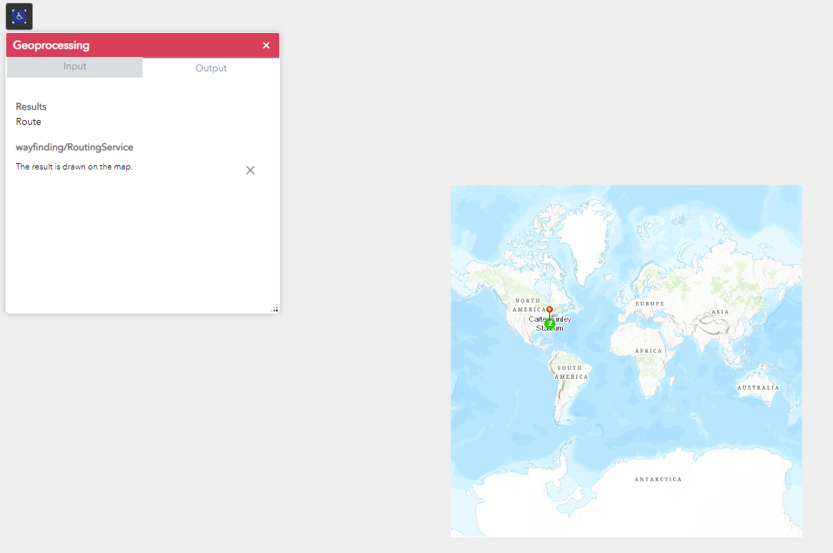 Route results zoomed to full extent
