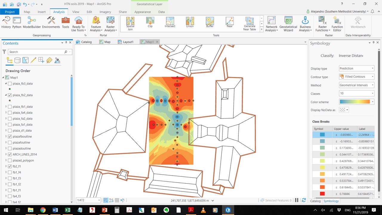 IDW surface created using the toolbox