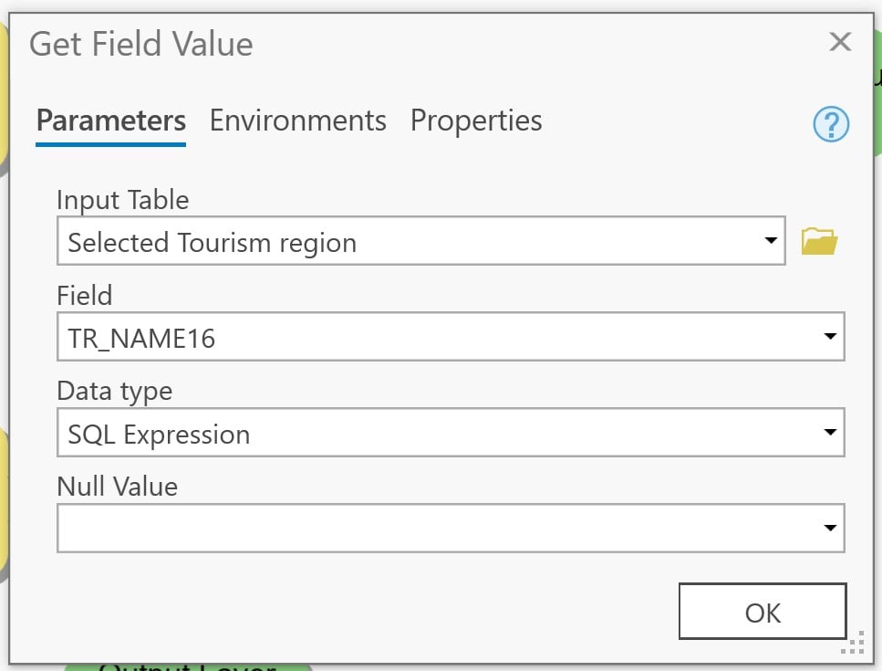 Inputs to GetFieldValue process