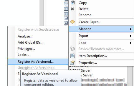 Cannot register as versioned