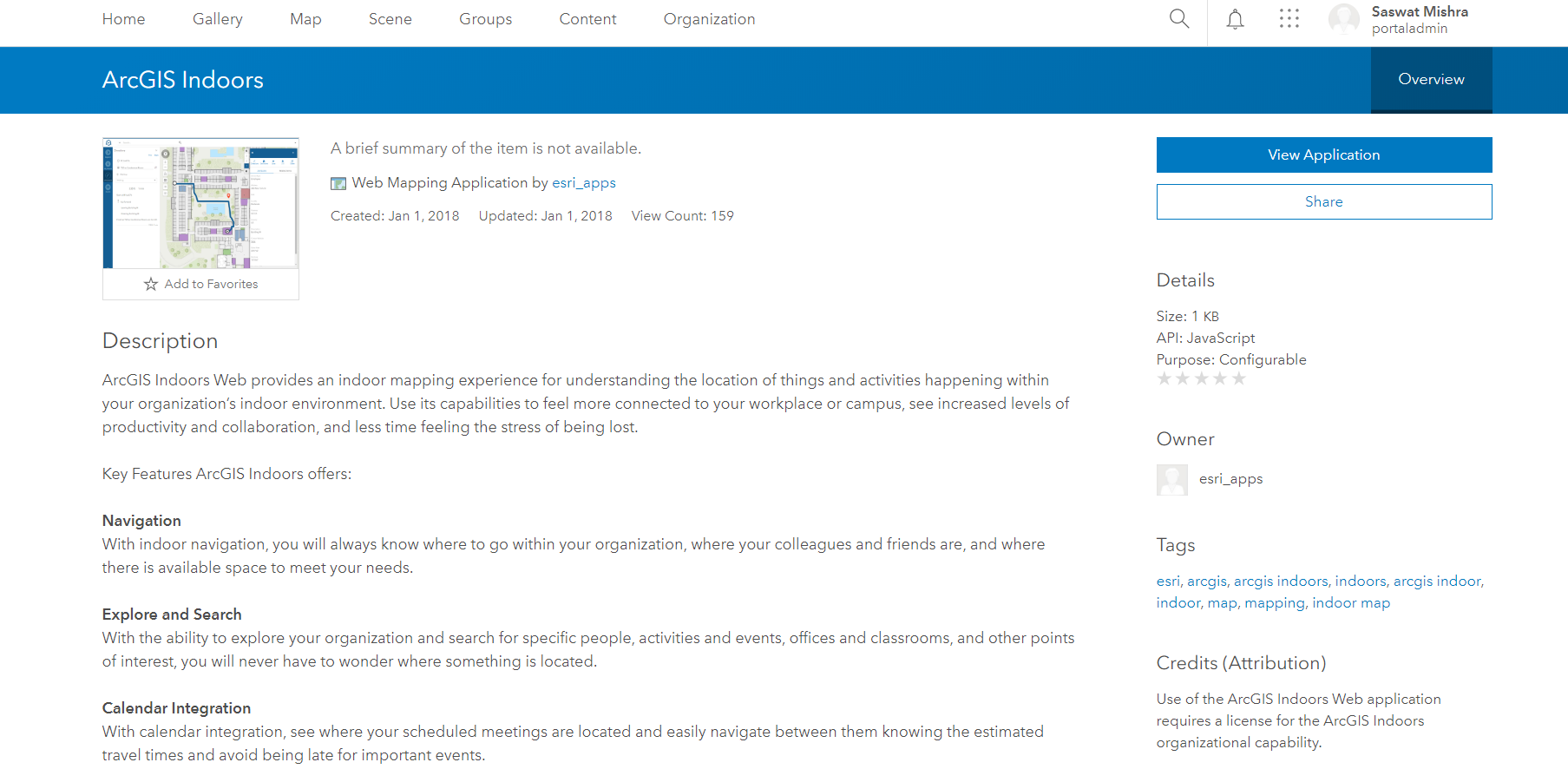 ArcGis Indoors Web Application template without create web app