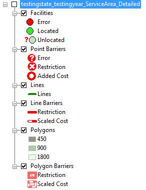 Service Area with Detailed Polygon Breaks