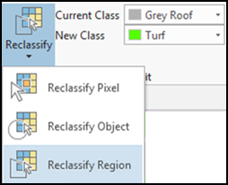 The Reclassify dropdown menu